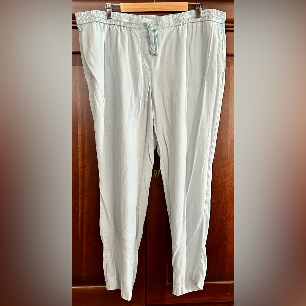 Talbots Easy Drawstring Pants, Baby Blue